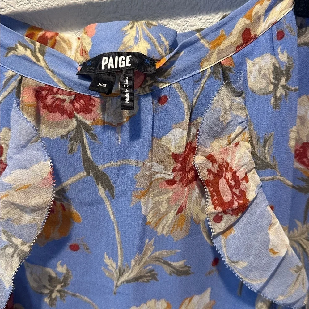 PAIGE Asymmetrical Floral Skirt 100% Silk